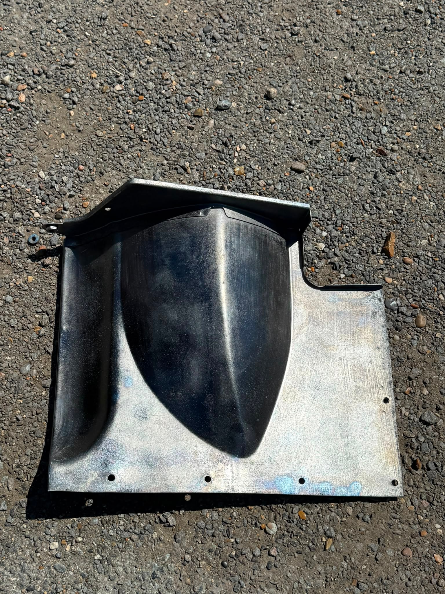 Rolls Royce Silver Cloud — Rear Wing Restoration — after laser cleaning